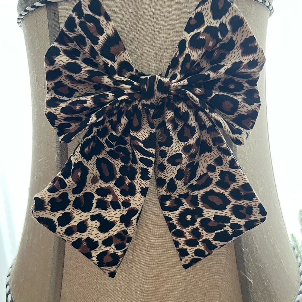 Leopard Print Hair Bow for Kids